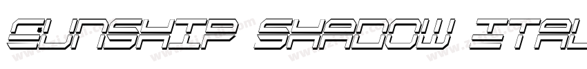 Gunship shadow Ital字体转换